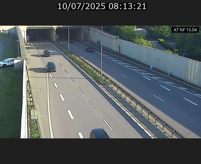 Caméra trafic Luxembourg - A7, Tunnel Mersch, entrée sud, direction Ettelbruck