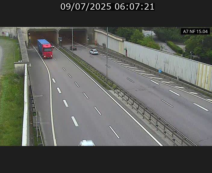Caméra trafic Luxembourg - A7, Tunnel Mersch, entrée sud, direction Ettelbruck