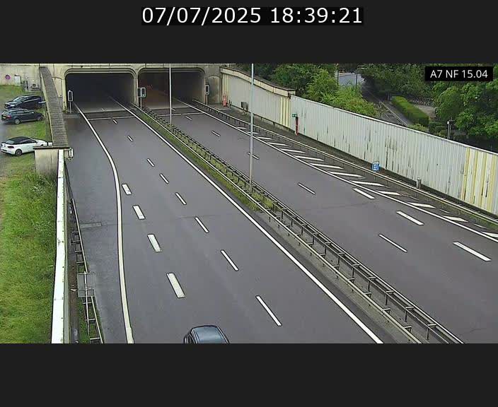 Caméra trafic Luxembourg - A7, Tunnel Mersch, entrée sud, direction Ettelbruck