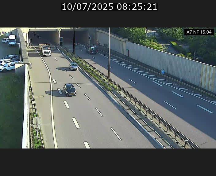 Caméra trafic Luxembourg - A7, Tunnel Mersch, entrée sud, direction Ettelbruck