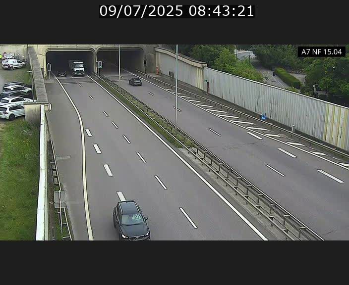 Caméra trafic Luxembourg - A7, Tunnel Mersch, entrée sud, direction Ettelbruck