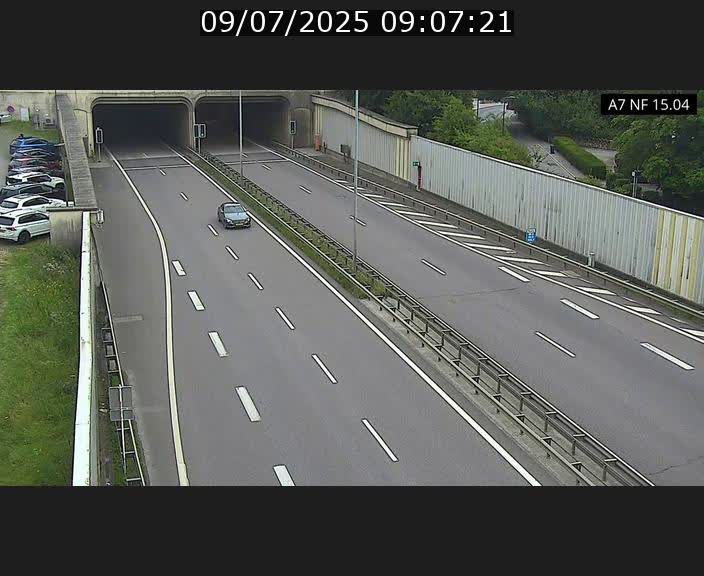 Caméra trafic Luxembourg - A7, Tunnel Mersch, entrée sud, direction Ettelbruck