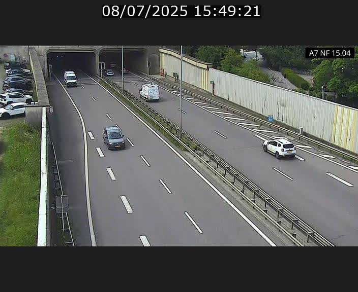 Caméra trafic Luxembourg - A7, Tunnel Mersch, entrée sud, direction Ettelbruck