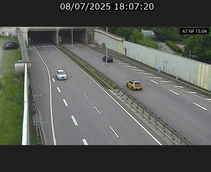 Caméra trafic Luxembourg - A7, Tunnel Mersch, entrée sud, direction Ettelbruck