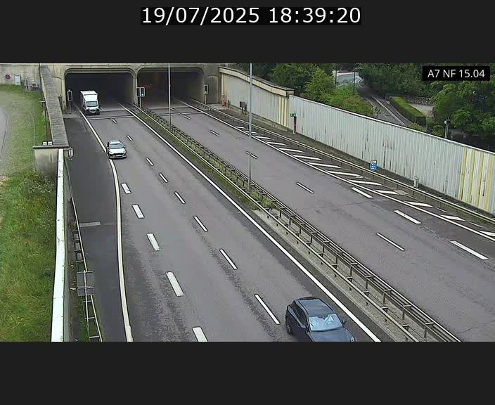 Caméra trafic Luxembourg - A7, Tunnel Mersch, entrée sud, direction Ettelbruck