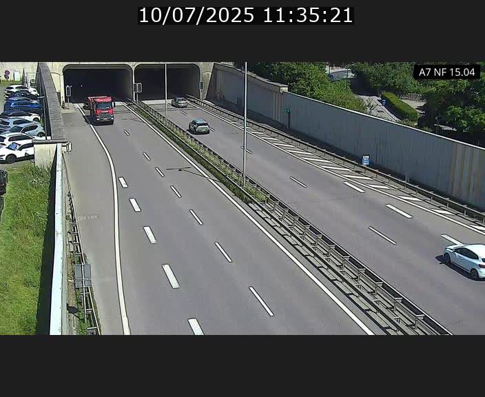 Caméra trafic Luxembourg - A7, Tunnel Mersch, entrée sud, direction Ettelbruck