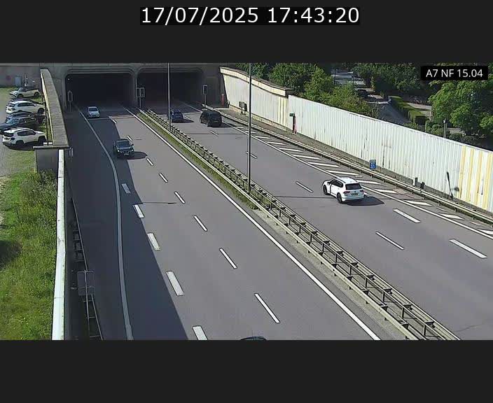 Caméra trafic Luxembourg - A7, Tunnel Mersch, entrée sud, direction Ettelbruck