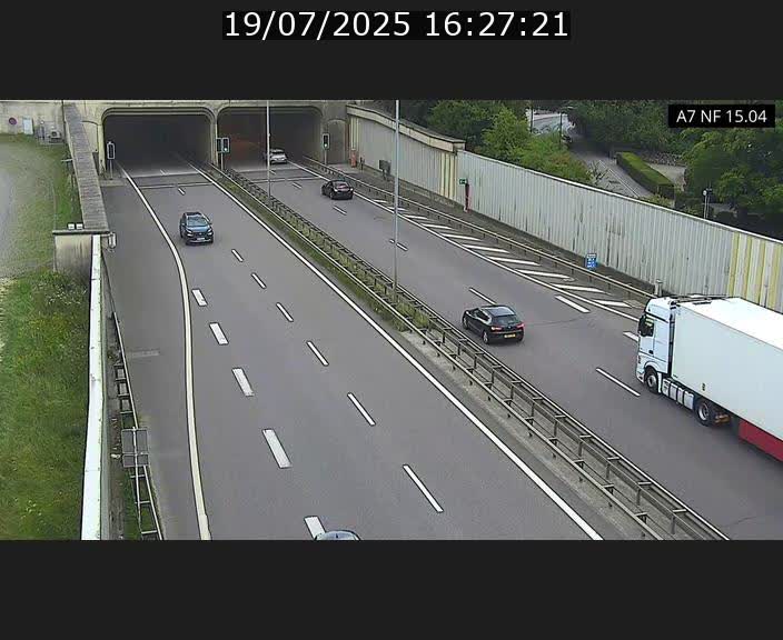 Caméra trafic Luxembourg - A7, Tunnel Mersch, entrée sud, direction Ettelbruck