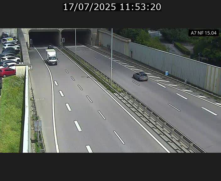 Caméra trafic Luxembourg - A7, Tunnel Mersch, entrée sud, direction Ettelbruck