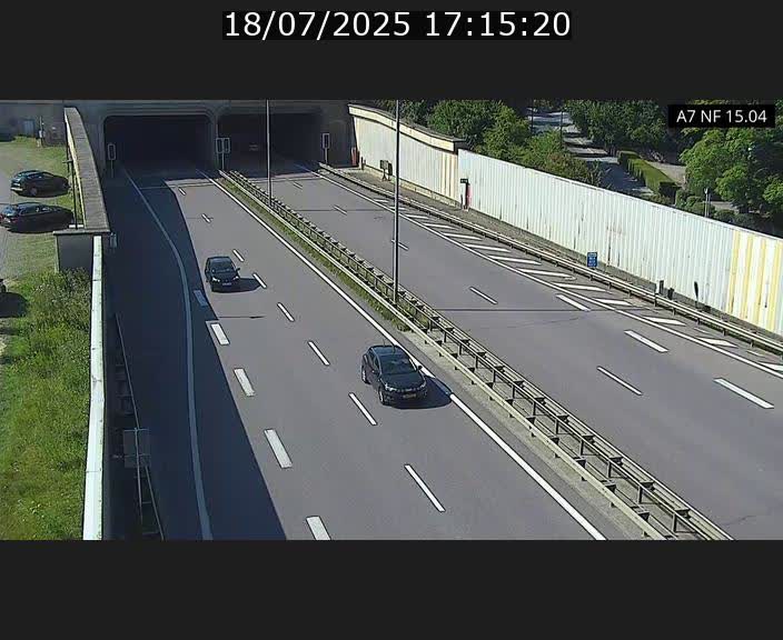 Caméra trafic Luxembourg - A7, Tunnel Mersch, entrée sud, direction Ettelbruck