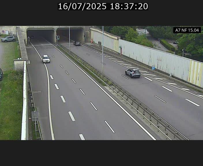 Caméra trafic Luxembourg - A7, Tunnel Mersch, entrée sud, direction Ettelbruck
