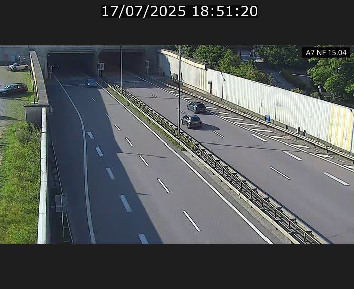 Caméra trafic Luxembourg - A7, Tunnel Mersch, entrée sud, direction Ettelbruck