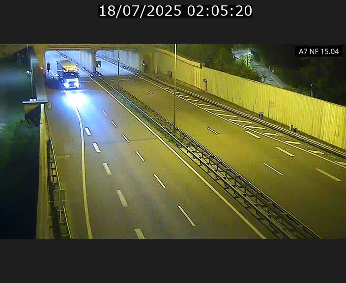 Caméra trafic Luxembourg - A7, Tunnel Mersch, entrée sud, direction Ettelbruck