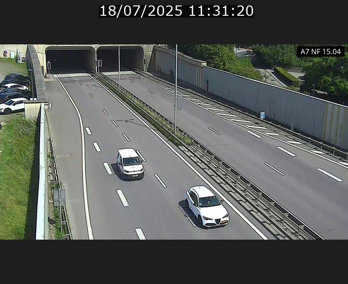 Caméra trafic Luxembourg - A7, Tunnel Mersch, entrée sud, direction Ettelbruck