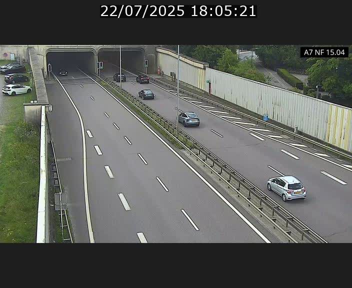 Caméra trafic Luxembourg - A7, Tunnel Mersch, entrée sud, direction Ettelbruck