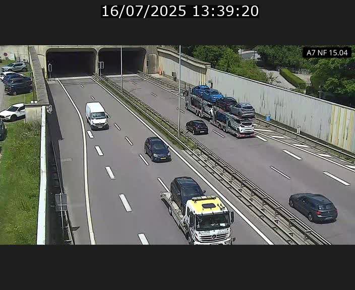Caméra trafic Luxembourg - A7, Tunnel Mersch, entrée sud, direction Ettelbruck