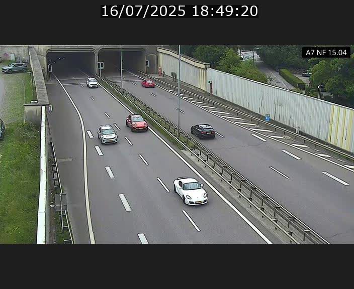 Caméra trafic Luxembourg - A7, Tunnel Mersch, entrée sud, direction Ettelbruck