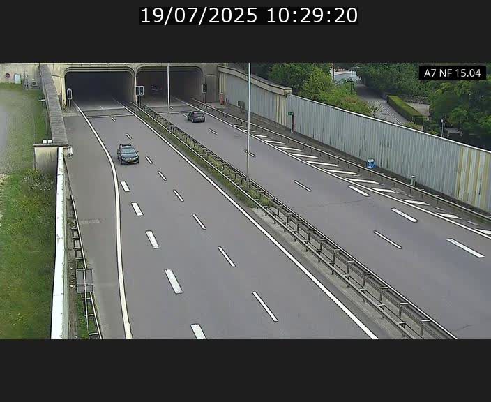 Caméra trafic Luxembourg - A7, Tunnel Mersch, entrée sud, direction Ettelbruck