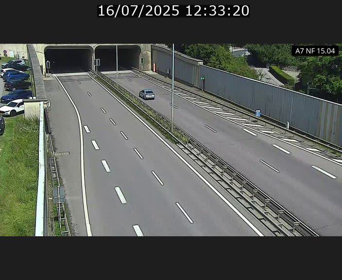 Caméra trafic Luxembourg - A7, Tunnel Mersch, entrée sud, direction Ettelbruck