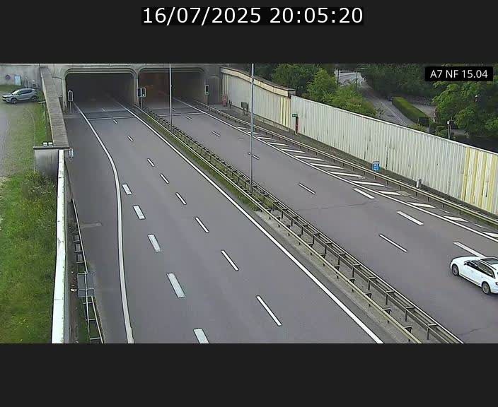 Caméra trafic Luxembourg - A7, Tunnel Mersch, entrée sud, direction Ettelbruck