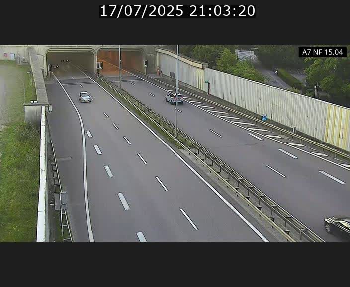 Caméra trafic Luxembourg - A7, Tunnel Mersch, entrée sud, direction Ettelbruck