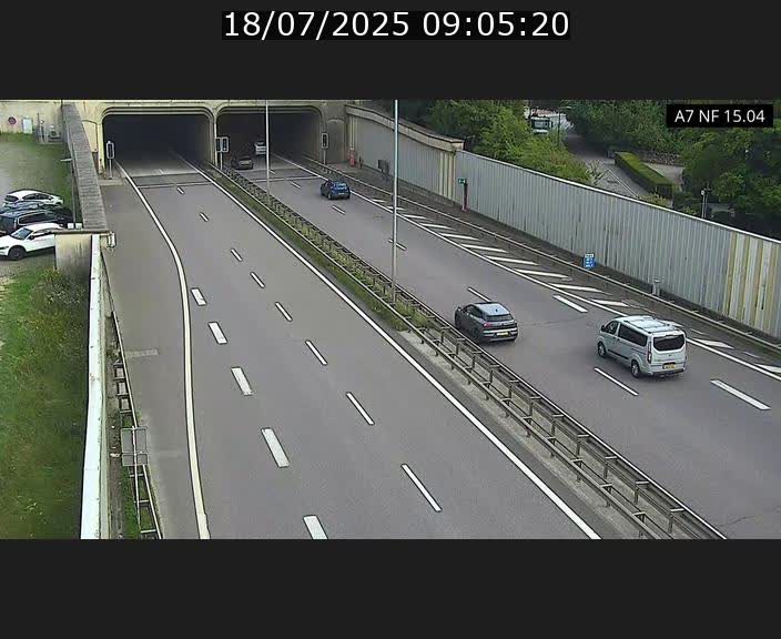 Caméra trafic Luxembourg - A7, Tunnel Mersch, entrée sud, direction Ettelbruck