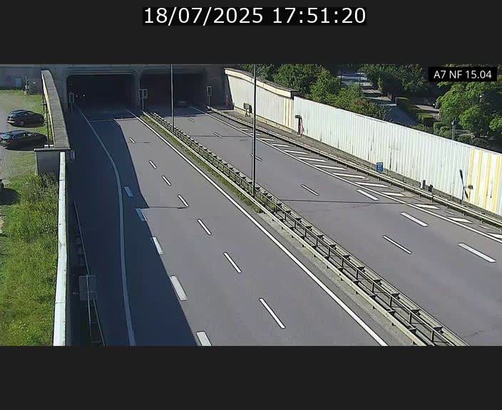 Caméra trafic Luxembourg - A7, Tunnel Mersch, entrée sud, direction Ettelbruck
