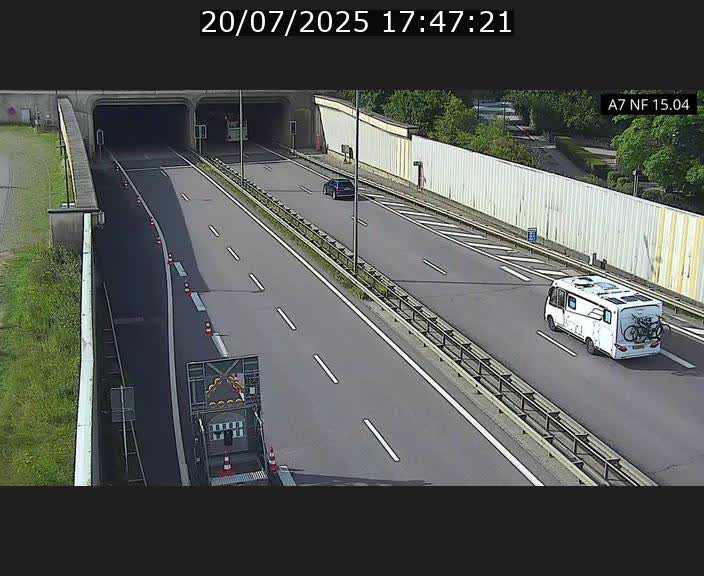 Caméra trafic Luxembourg - A7, Tunnel Mersch, entrée sud, direction Ettelbruck