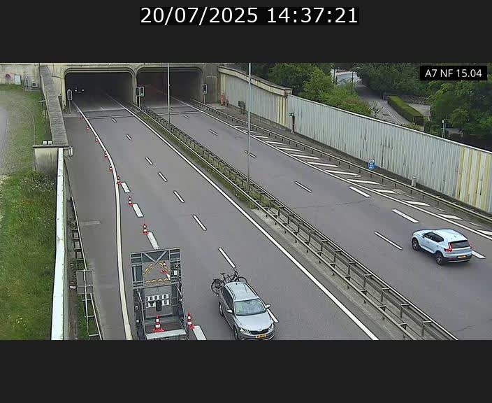 Caméra trafic Luxembourg - A7, Tunnel Mersch, entrée sud, direction Ettelbruck