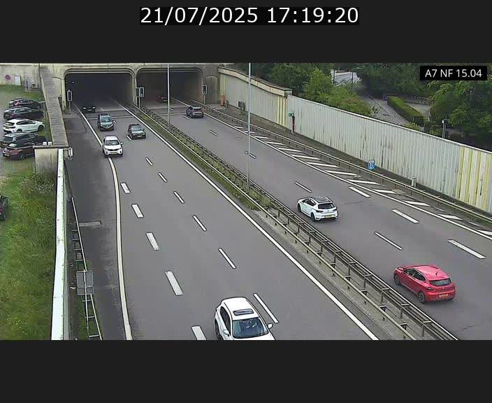 Caméra trafic Luxembourg - A7, Tunnel Mersch, entrée sud, direction Ettelbruck