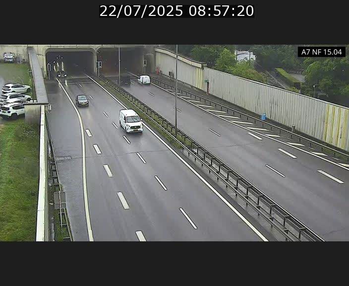 Caméra trafic Luxembourg - A7, Tunnel Mersch, entrée sud, direction Ettelbruck