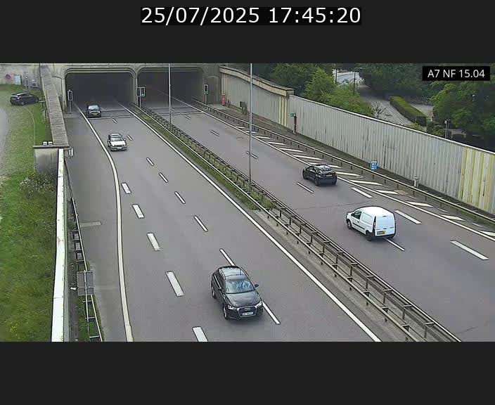 Caméra trafic Luxembourg - A7, Tunnel Mersch, entrée sud, direction Ettelbruck