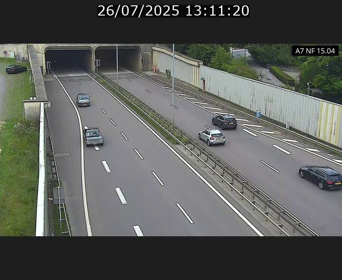Caméra trafic Luxembourg - A7, Tunnel Mersch, entrée sud, direction Ettelbruck
