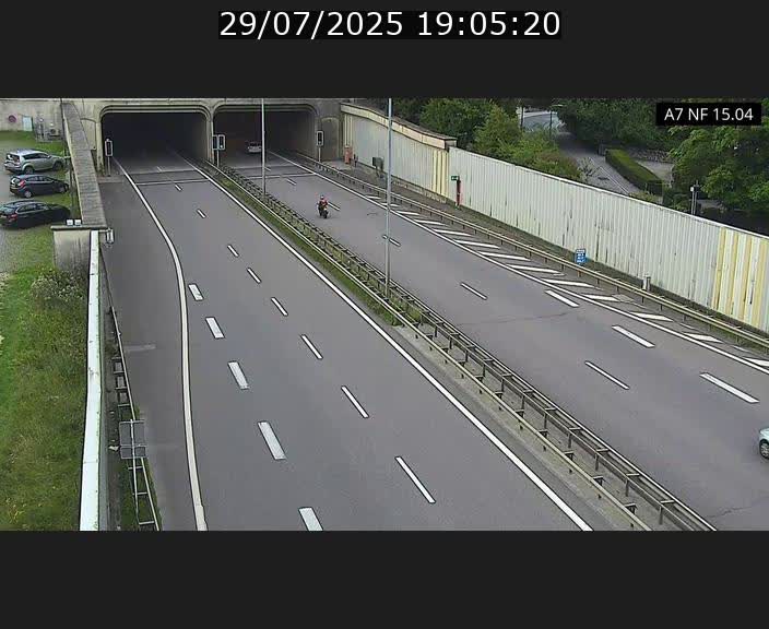 Caméra trafic Luxembourg - A7, Tunnel Mersch, entrée sud, direction Ettelbruck