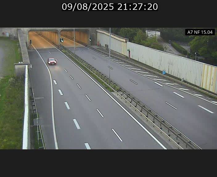 Caméra trafic Luxembourg - A7, Tunnel Mersch, entrée sud, direction Ettelbruck