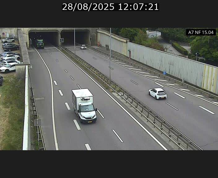 Caméra trafic Luxembourg - A7, Tunnel Mersch, entrée sud, direction Ettelbruck