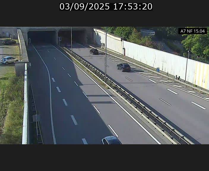 Caméra trafic Luxembourg - A7, Tunnel Mersch, entrée sud, direction Ettelbruck