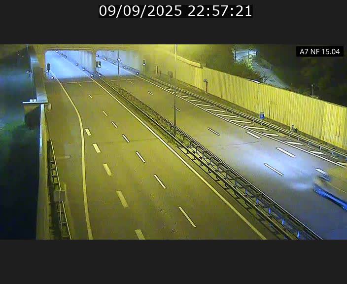Caméra trafic Luxembourg - A7, Tunnel Mersch, entrée sud, direction Ettelbruck