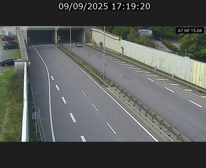 Caméra trafic Luxembourg - A7, Tunnel Mersch, entrée sud, direction Ettelbruck