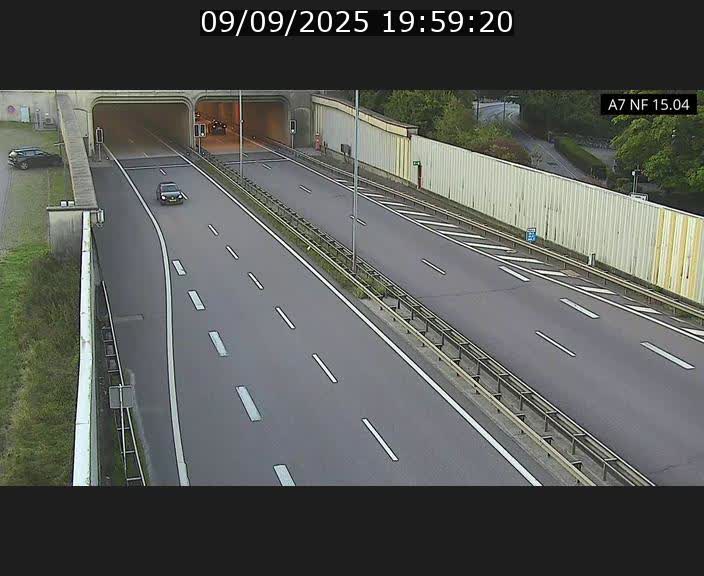 Caméra trafic Luxembourg - A7, Tunnel Mersch, entrée sud, direction Ettelbruck