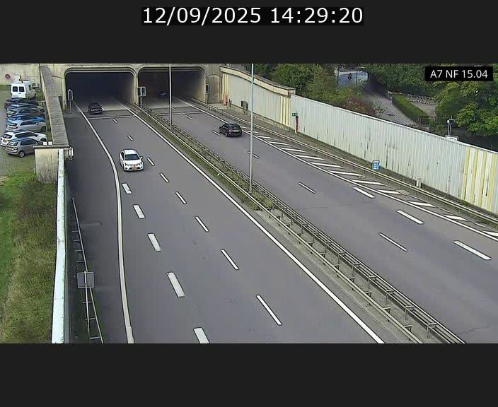 Caméra trafic Luxembourg - A7, Tunnel Mersch, entrée sud, direction Ettelbruck