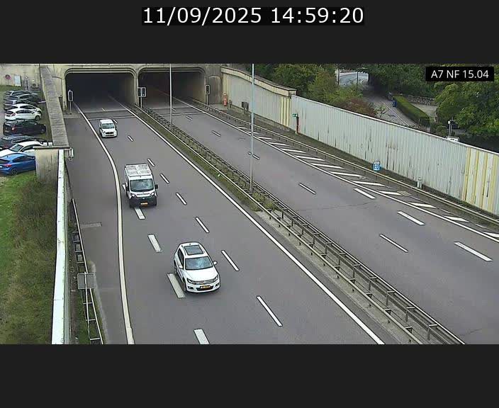 Caméra trafic Luxembourg - A7, Tunnel Mersch, entrée sud, direction Ettelbruck