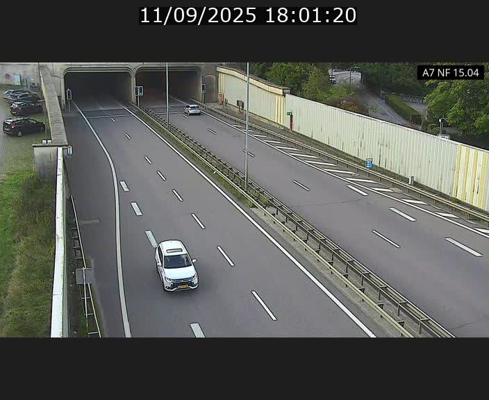 Caméra trafic Luxembourg - A7, Tunnel Mersch, entrée sud, direction Ettelbruck