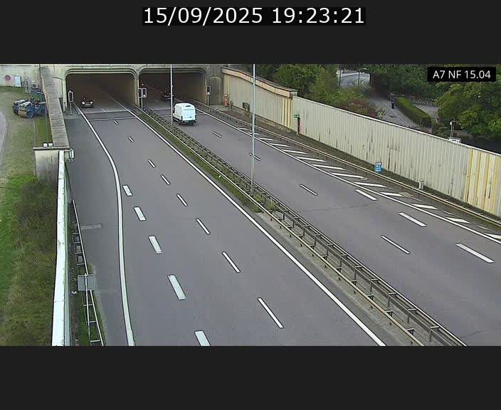 Caméra trafic Luxembourg - A7, Tunnel Mersch, entrée sud, direction Ettelbruck