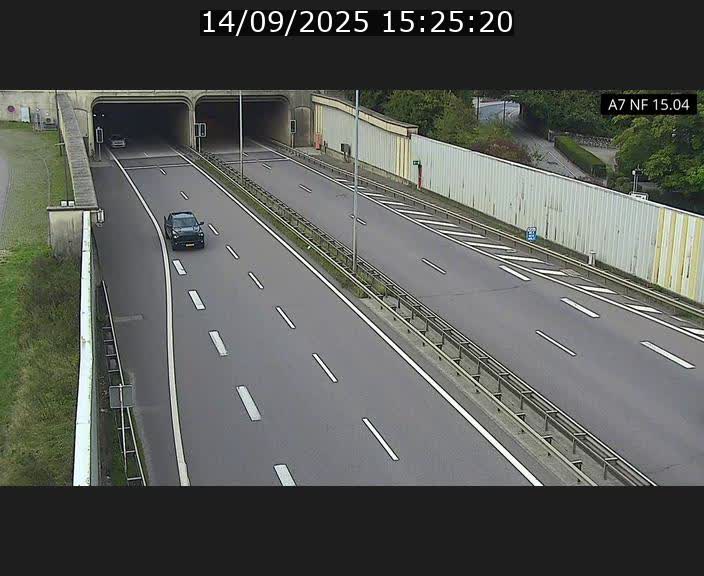 Caméra trafic Luxembourg - A7, Tunnel Mersch, entrée sud, direction Ettelbruck