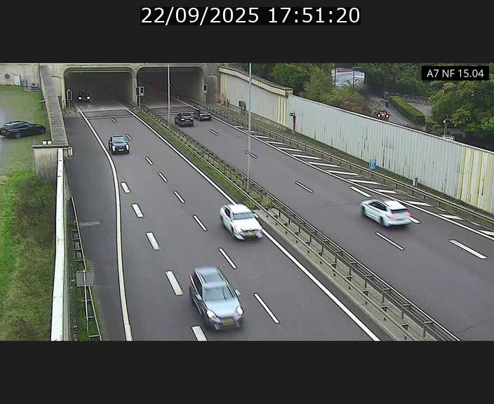 Caméra trafic Luxembourg - A7, Tunnel Mersch, entrée sud, direction Ettelbruck