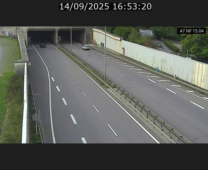 Caméra trafic Luxembourg - A7, Tunnel Mersch, entrée sud, direction Ettelbruck