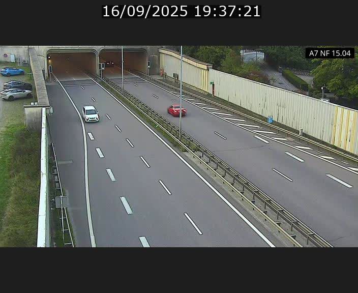 Caméra trafic Luxembourg - A7, Tunnel Mersch, entrée sud, direction Ettelbruck