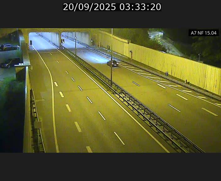 Caméra trafic Luxembourg - A7, Tunnel Mersch, entrée sud, direction Ettelbruck