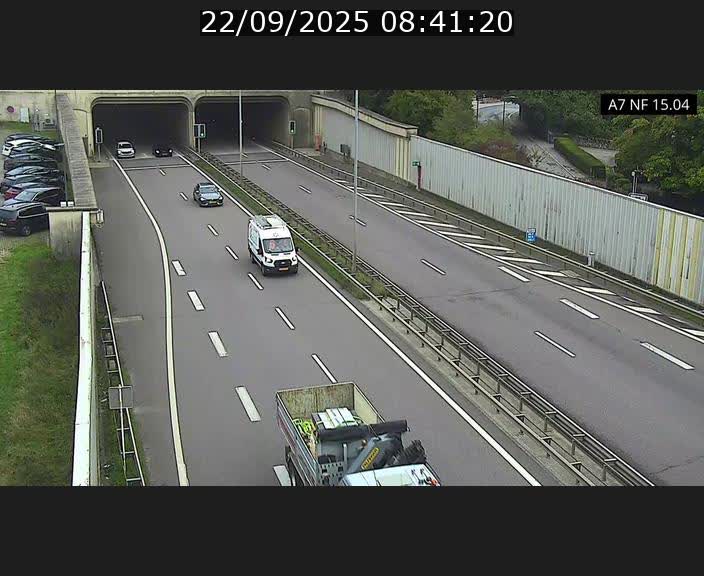 Caméra trafic Luxembourg - A7, Tunnel Mersch, entrée sud, direction Ettelbruck